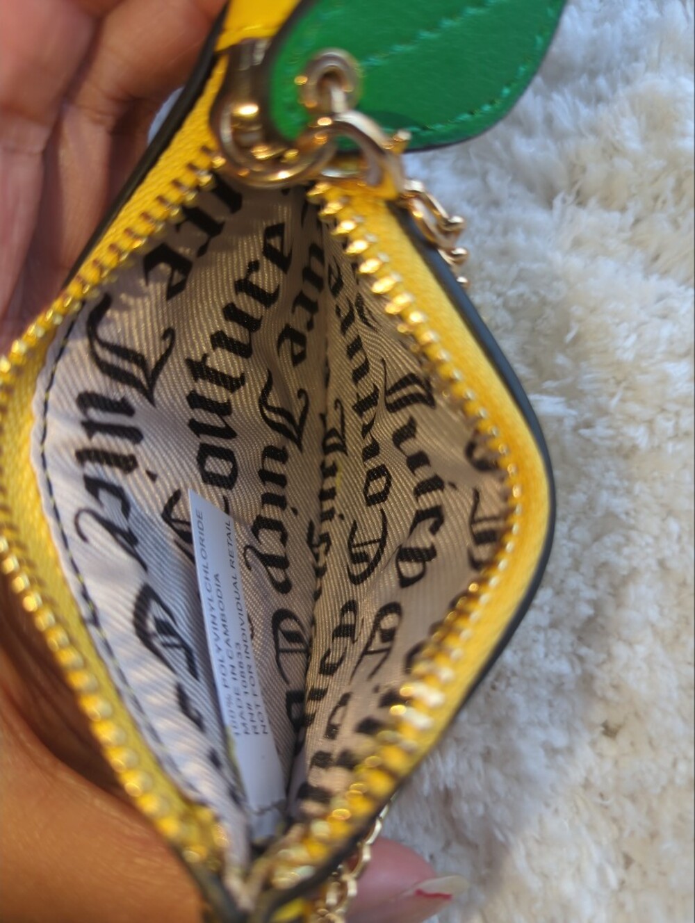 Juicy Couture Lemon Fruit Rare Coin Purse Green Leaf Charm So Cute Collectible - Picture 3 of 3